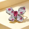 Broche Borboleta Verão 2025 com Fivela Magnética, Cravejado com Zircônia, Pin Versátil, Acessórios de Moda para Roupas