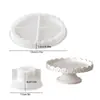 Estilo Ins Bandeja de Renda Coração Ondulado Molde de Silicone DIY Aromaterapia Gesso Prato de Pé Alto Molde de Bandeja de Armazenamento