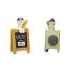 Mercearia estilo japonês zakka adesivos fofos para geladeira série adereços de foto estilo japonês resina miniatura presente gato pequenos enfeites
