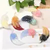 Nuevos Accesorios de Plumas de Flores 3D DIY Collar Fluorescente Llavero Colgante Decoración Joyería Acrílica