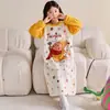 Pijama de franela para niñas para otoño e invierno, ropa de dormir engrosada para niños, bata larga de forro polar de coral para niñas mayores, ropa de estar