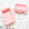 Cesta de Pan de Fresa con Relieve 3D Simulado Accesorios de Resina Pegamento de Crema DIY Adornos de Decoración de Escritorio y Coche