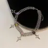Diseño de Nicho Punto de Cruz con Diamantes de Colores Collar de Estrella Accesorios de Chica Spice Femeninos Cadena para la Clavícula