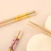 Palillos de Cinco Colores para Uso Doméstico, Palillos de Bambú Carbonizado con Impresión de Mármol, Una Persona, Un Par de Palillos, Estilo Chino, Gama Alta 10 Pares para Hotel