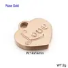 Colgante de Acero Inoxidable en Forma de Corazón Accesorios para Joyería DIY Corazón Hueco con Pedrería Combinación de Amor Collar Pulsera Dijes
