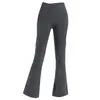 Ropa de Yoga Verano para Mujer Pantalones de Campana Cintura Alta Elásticos Ajustados Abdomen Ajustados al Cuerpo Deportivos Ocio Pantalones de Campana de Yoga