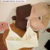 Sutiã push-up de tecido escovado sem costura para outono e inverno para mulheres, com alças finas, design pull-over, construção leve e design de suporte sem aro para seios pequenos, proporcionando calor e conforto