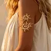 Novo Atacado Boêmio Retrô Dourado Sol Totem Ajustável Anel de Braço Feminino Pulseira de Braço Ornamento de Braço