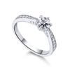 Anillo de plata esterlina s925 para mujer, clásico, de 6 garras, con diamantes de alto carbono, ligero, de lujo, con microincrustaciones, anillo de bodas, red, ancla roja, suministro, fabricantes, venta al por mayor