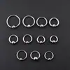 1216 Acero de Titanio Elegante Anillo de Bola para Labio Pendientes Anillo para Nariz Ceja Unisex Anillo de Unión para Piercing Joyería Accesorio Universal para Oreja