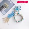 Corda de Cabelo Trançada Colorida Infantil, Acessórios de Cabelo Coloridos para Amarrar, Grampos de Cabelo, Tranças Despojadas de Meninas, Fitas Coloridas Degradê Hip-Hop