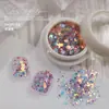 Celebridad de Internet Uñas Ojo de Hada Arte de Uñas Brillo Nuevo Polvo de Brillo Degradado Tamaños Mixtos Decoraciones para Extensiones de Uñas de Fototerapia Cristal Wholesale