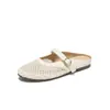 Pantuflas Cerradas Tejidas Augusden para Mujer 2026 Nuevos Zapatos de Verano Slip-On Mary Jane para Uso en Exteriores con Faldas