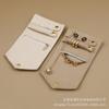 Fu Chen PU portátil multifuncional joyería rollo pequeño aretes anillo aretes collar pulsera bolsa de almacenamiento logo imprimible