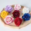 Simulação Pequenas Cabeças de Flor Rosa de Flanela Cerimônia de Casamento Cena de Carro de Casamento Decoração de Hotel Parede de Flores Arco Flores de Seda Atacado