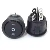Interruptor de Barco KCD4 Seis Pines Tres Velocidades 31x25MM Redondo 6 Pines 3 Velocidades Interruptor de Conversión de Giro Adelante y Atrás de Motor