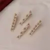 Elegante y Lujoso Pasador de Flor con Perlas y Pedrería para Niñas, Exquisito Pasador para el Lado y el Flequillo, Accesorio para el Cabello de Pinza de Pato