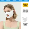 Máscara de Sol de Peça Única de Verão, Proteção Ocular Sem Marcas, Máscara Anti-UV, Máscara de Seda Gelada Respirável com Alça de Orelha para Emagrecimento Facial