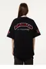 Camiseta Gris Bordada con Letra T para Mujer, Estilo High Street Americano, Marca Nacional de Tendencia, Nuevo Estilo de Verano, Corte Holgado, Estilo Pareja, Top de Manga Corta
