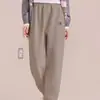 Calça de pijama de flanela coral para casais, espessa e forrada com fleece, calça de casa quente para mulheres, pode ser usada fora, par único, para outono e inverno