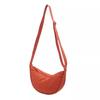 Bolsa Feminina 2024 Nova Bolsa Dumpling Bolsa Transversal Feminina Grande Capacidade PU Branca Estilo Coreano Combina Com Tudo Casual Bolsa de Ombro