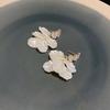 Pendientes de concha, pétalo y hoja de moda, estilo pastoral natural, estilo Mori, pendientes frescos para mujer