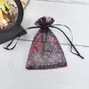 Fabricante Bufanda Estampada en Oro de Halloween Bolsas de Gasa Telaraña Transparente para Cruce de Fronteras Bolsas de Empaque de Regalo para Dulces Bolsas Vacías al por Mayor
