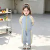 Conjunto de otoño para niña 2026 nueva colección de otoño conjunto de dos piezas con chaqueta deportiva de manga larga y pantalones de pierna ancha inspirados en la dopamina para niños