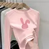 Ropa interior para niñas de otoño e invierno con forro polar, camiseta de manga larga ajustada estilo coreano, top interior cálido cepillado para niños mayores