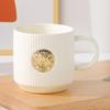 Taza Creativa Escandinava Taza Morandi Taza de Cerámica Rayada Clásica Taza de Regalo Taza para Té Floral Café
