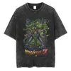 Talla Europea TransfronterizaCamiseta Negra Lavada para Hombre Streetwear Dragon Ball a