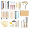 Herramientas de Cerámica Transfronterizas Set Multifuncional Palillo para Píldoras Punto Perforador Bolígrafo de Indentación Escultura en Arcilla Blanda Talla Herramientas de Arcilla DIY