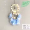 Apanhador de Sonhos Indiano Lua Branca Ornamento Pendurado Estilo Menina Sino de Vento Estilo Floresta Decoração de Quarto Presente de Aniversário Estrela Pena Wu