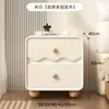 Mesita de noche con forma de ola de madera maciza nórdica, muebles de dormitorio modernos de madera maciza, nuevo armario de almacenamiento para dormitorio de estilo minimalista con cuero