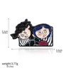 Halloween Transfronterizo Popular Fantasma Animado Mamá Caroline Dibujo Animado Broche Colgante de Llave de Metal Pulsera de Libélula