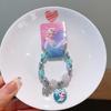Traje de joyería infantil creativo de princesa de hielo, colgante de amor de copo de nieve, pulsera, joyería para niñas, clip de oreja, anillo, accesorios