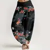 Pantalones Casuales Versátiles de Moda Estilo Nuevo 3D Estampado Digital Europeo y Americano Transfronterizo Pantalones Tailandeses para Mujer de Algodón Puro Estampado Directo Pantalones Largos de Primavera y Verano