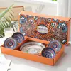 Juego de Platos Cerámicos Bohemios Transfronterizos, Tazones, Palillos, Vajilla, Regalos Pequeños, Souvenirs, Tazones Cerámicos para el Hogar, Cajas de Regalo