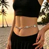 Cadena de Cintura Bohemia para Playa de Verano Accesorios Estilo Étnico Cinturón de Metal para Mujeres con Faldas Cadena Corporal para el Ombligo Venta al por Mayor