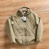 Nicho Japonês~Acolchoado de Diamante + Enchimento de Mistura de Seda Estilo Novo de Inverno Jaqueta Casual de Algodão com Capuz Unissex Roupas de Algodão