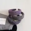 Faixa de Cabeça de Lã de Alta Qualidade para Outono e Inverno, com Aba Larga, Feminina e Versátil, Faixa de Cabeça Alta para Sair, Grampo de Cabelo