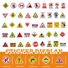 100 peças venda quente transfronteiriça placas de aviso adesivos de educação infantil adesivos decorativos para laptop skate capacete