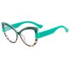 Gafas Leiren con Montura Transparente Cross-Border de Colores Contrastantes, Diseño Cat-Eye Colorido, Bloqueo de Luz Azul, Monturas Versátiles para Gafas, Protección contra Luz Azul
