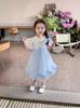 Vestido de Princesa para Niña 2026 Nuevo Estilo de Verano Vestido Infantil de Moda Atuendo de Verano de Elsa Ropa Infantil Falda de Verano