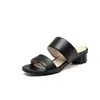 Sandalias de tacón medio abiertas para uso en exteriores, talla grande, zapatos de mujer de comercio exterior C2115