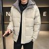 Otoño e invierno talla grande para hombre algodón acolchado casual chaqueta acolchada de algodón para hombre chaqueta con capucha cálida forrada de polar moda fábrica directa