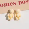 Zhen Tu Pendientes de Resina, Pasadores para el Cabello y Accesorios DIY Adorables de Oso Pequeño, Estilo Coreano, Doble Cara de Terciopelo, Dibujos Animados, para Mujeres