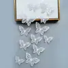 Decoración de mariposa de papel con simulación tridimensional 3D, accesorios de joyería de mariposa hueca tridimensional con textura metálica, pegatinas de pared para el hogar al por mayor