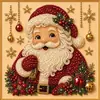 Pintura de Perlas de Papá Noel Navideño Transfronteriza DIY Pegatina de Perlas Hecha a Mano Pintura de Diamantes Navideños