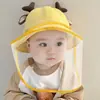 Careta protectora para bebé, sombrero transparente anti-gotas, gorro de aislamiento para bebé, gorro a prueba de viento, gorro antipolvo para niños